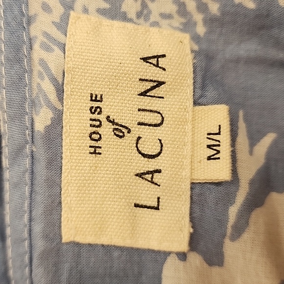 House Of Lacuna Womens Blue Floral Tuscany Boho Romantic Feminine Top Sz M/L - Picture 7 of 13